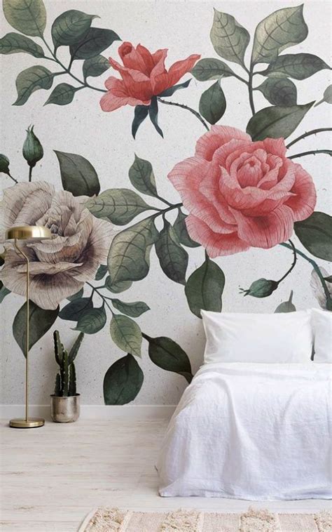 Floral Wallpapersblooming Wall Mh Non Woven Vintage Flower