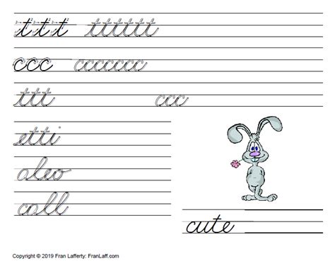 First Year Cursive Abeka Style Font Franlaff Worksheets Library