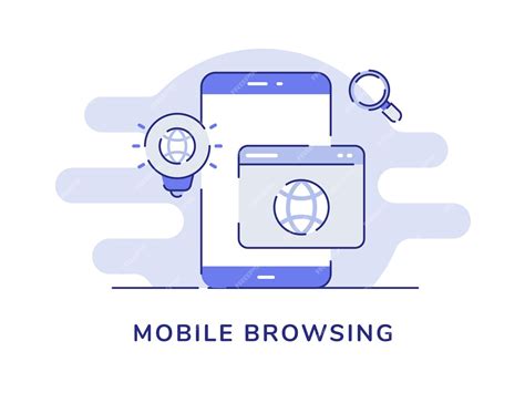 Premium Vector | Mobile browsing concept globe on smartphone screen