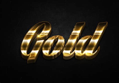 77 3d Shiny Gold Text Effects Preview Psd In Editable Psd Format Free