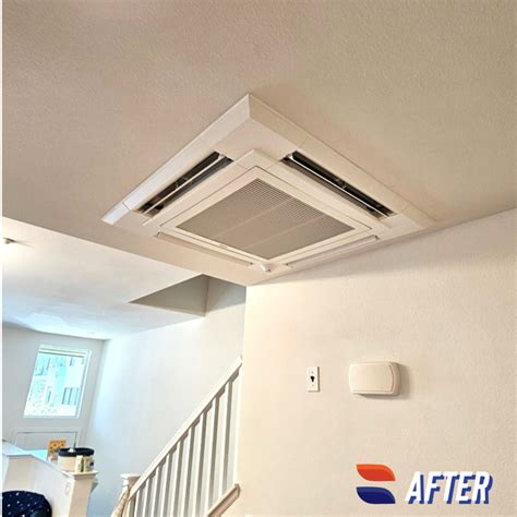 Mitsubishi Pla A18ea8 Heat Pump Ceiling Cassette Installation In Palo Alto Ca Nur Hvac