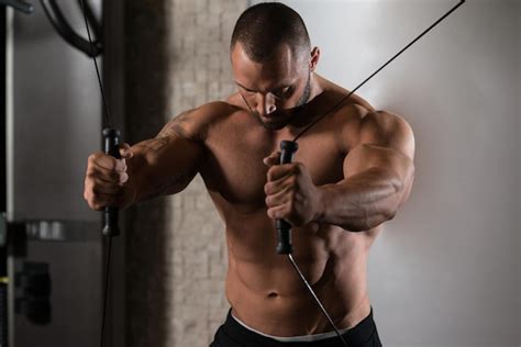 Premium Photo Chest Workout Cable Crossover