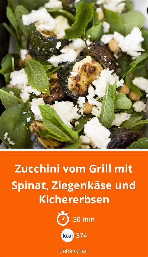 Zucchini Vom Grill Mit Spinat Ziegenk Se Und Kichererbsen Rezept Eat