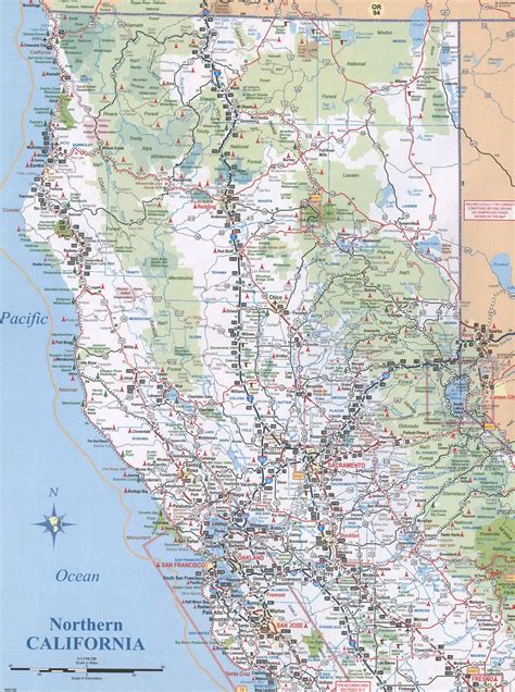 Northern California Cities Map