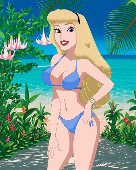 Princess Aurora In A Bikini Blue Version By Carlshocker Disney