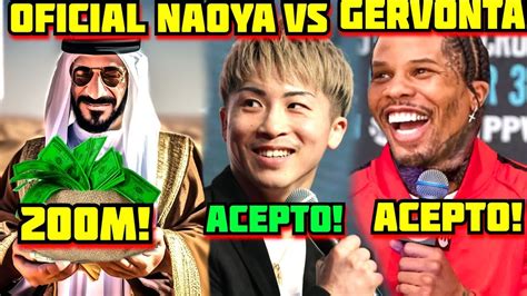 Oficial Gervonta Recibe Millones Por Los Arabes Y Naoya Inoue Recibe