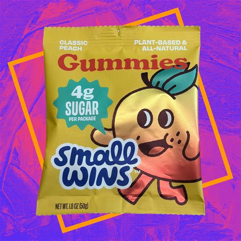 Classic Peach Organic All Natural Gummies Small Wins Candy