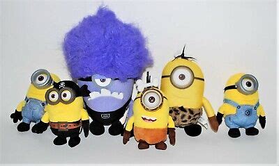 MINIONS DESPICABLE ME 2 Plush Set of 6 Stuffed Figures Toy Factory £16. ...