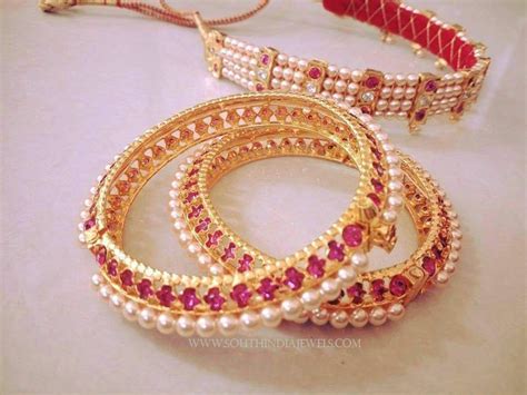 Beautiful Pearl Jewellery Set South India Jewels