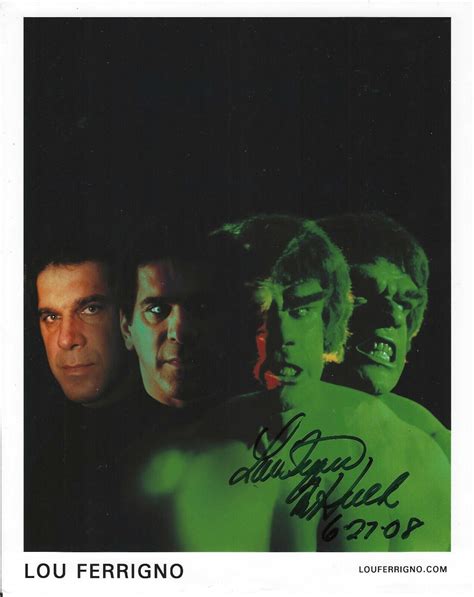 Lou Ferrigno Signed The Incredible Hulk 8x10 Photo #2 Avengers ...