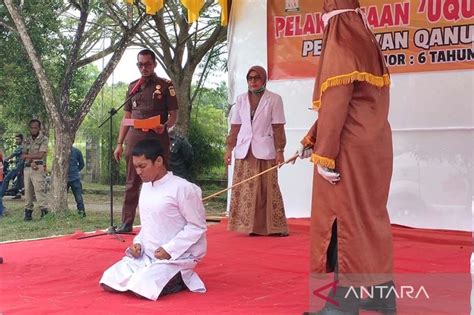 Tiga Terpidana Zina Dicambuk Kali Di Aceh Timur Antara News Aceh