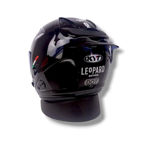 Jual HELM KYT GALAXY FLAT R SOLID HITAM GLOSSY PAKET GANTENG LEOPARD