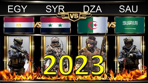 Egypt Vs Syria Vs Saudi Arabia Vs Algeria Military Power Comparison