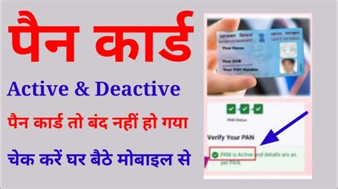 Pan Card Active Or Inactive Check Kaise Kare Pan Card Active Or