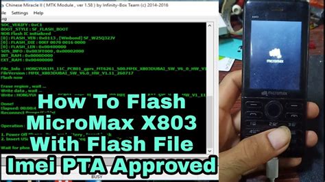 How To Flash Micromax X803 Boot Key With Flash File Imei Approved Youtube