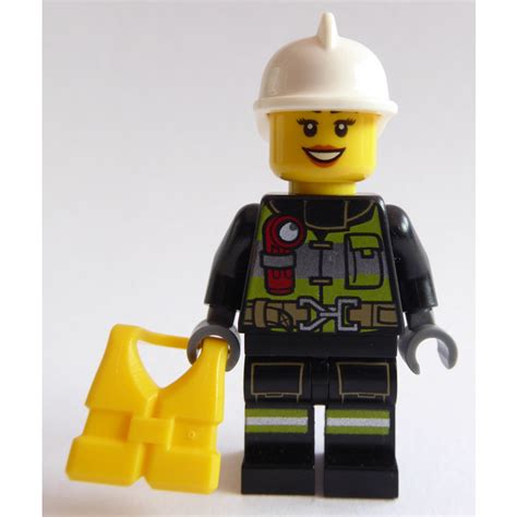 Lego Female Fire Boat Fire Fighter Minifigure Brick Owl Lego