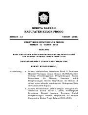 BD PB 11 2016 Pdf BERITA DAERAH KABUPATEN KULON PROGO NOMOR 13