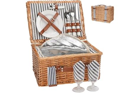 Picnic Bags Vivo Country Ultimate 4 Person Picnic Basket Cutlery With