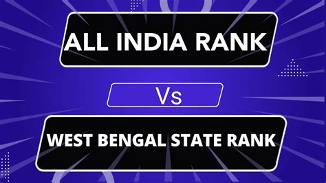 All India Rank Vs West Bengal State Rank Neet Ug Youtube