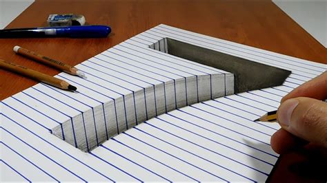 How To Draw A 3d Hole On Paper