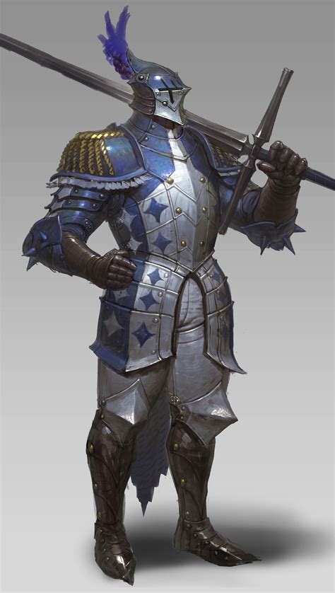 A Man Dressed In Armor Holding Two Swords