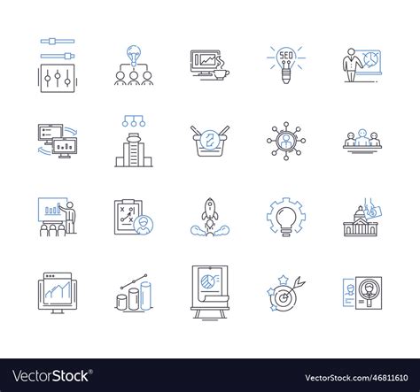 Communication And Dialogue Line Icons Collection Vector Image