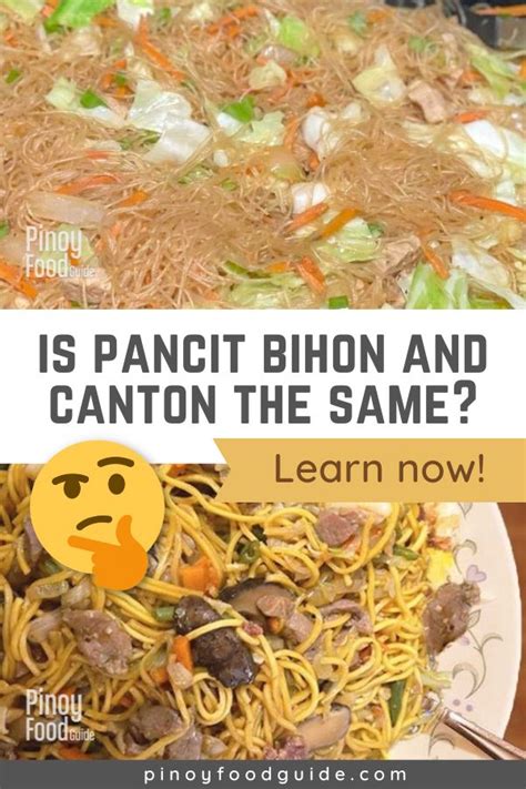 What Is The Difference Between Pancit Bihon And Pancit Canton Pinoy