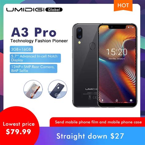 UMIDIGI A3 Pro Mundial Banda 5 7 19 9 Pantalla Completa Smartphone 3GB