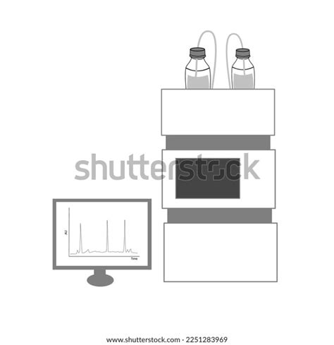 Highperformance Liquid Chromatography Hplc Machine Analytical Stock Vector Royalty Free