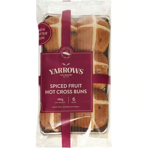 Yarrows Hot Cross Buns Spiced Fruit Pack G Adelaide S Finest Supermarkets