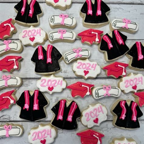 Mini Girly Graduation Cookies Set Of Hayley Cakes And Cookies