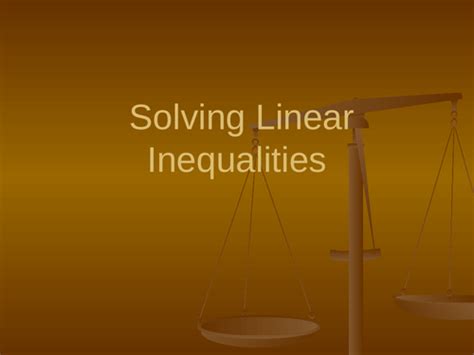 Solving Linear Inequalities Lesson Inequality And Inequation Teaching Resources