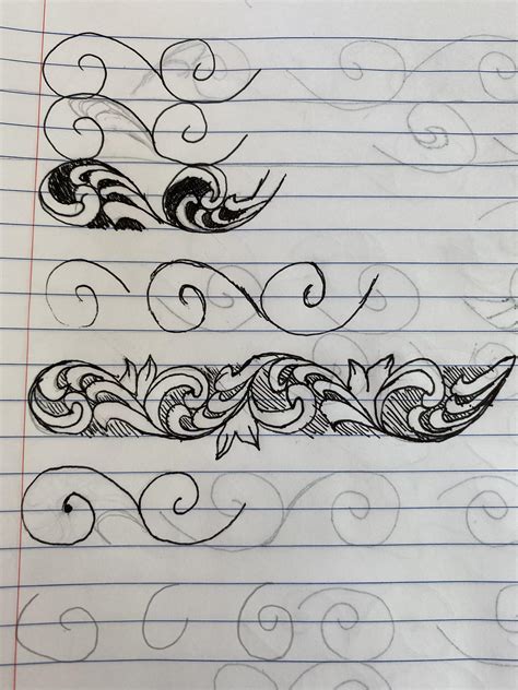 I’m trying to learn scrollwork and I’ve copied this design part by part ...