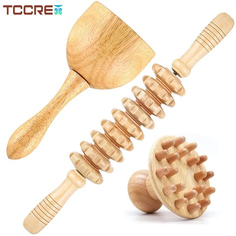 Wood Therapy Massage Tools Maderoterapia Kit Wooden Gua Sha Tool Wood Massage Roller Mushroom