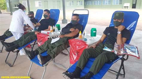 Ej Rcito De Nicaragua Particip En Jornada De Donaci N De Sangre