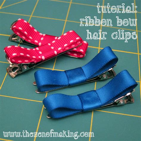 Tutorial: Ribbon Bow Hair Clips | The Zen of Making