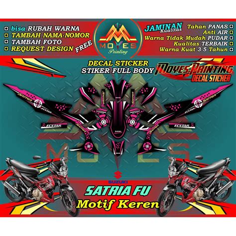 Jual Decal Stiker Full Body Satria Fu Decal Stiker Motor Suzuki