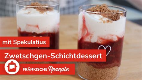 ZWETSCHGEN SCHICHTDESSERT MIT SPEKULATIUS Herbstliche Nachspeise Mit