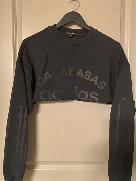 Yeezy Season Calabasas Adidas Sweatshirt Pullover Crop Top Size Xs