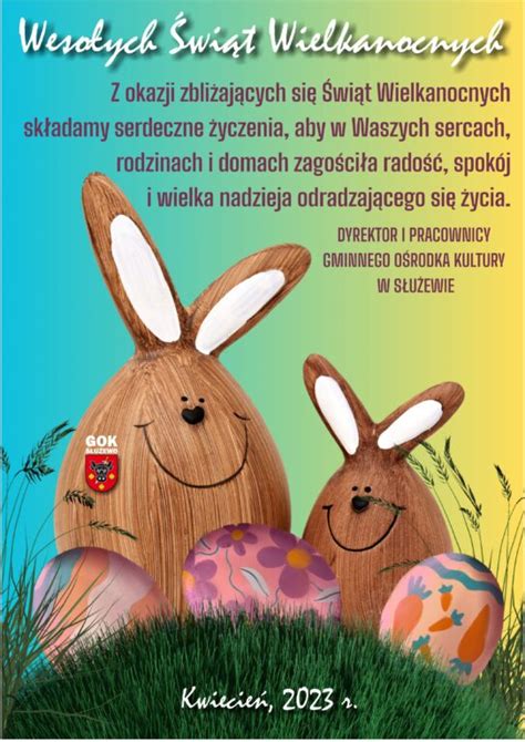 Życzenia Wielkanocne Gminny Ośrodek Kultury w Służewie