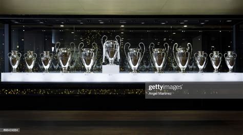 Champions League trophies are displayed in Real Madrid museum at ...