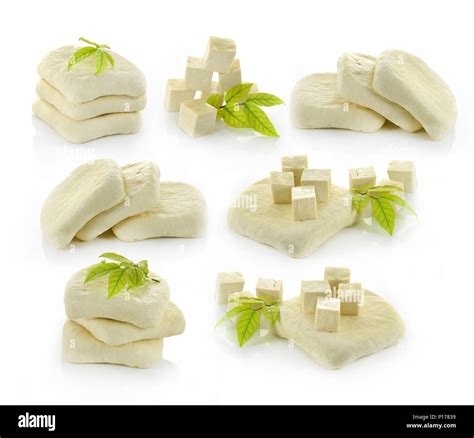 Tofu Cheese On White Background Stock Photo Alamy