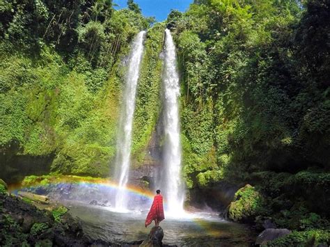 Air Terjun Tiu Teja Pesona Wisata Air Terjun Kembar Di Lombok Utara