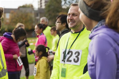 Smiling Male Runner At Charity Run Stock Image F0216014 Science