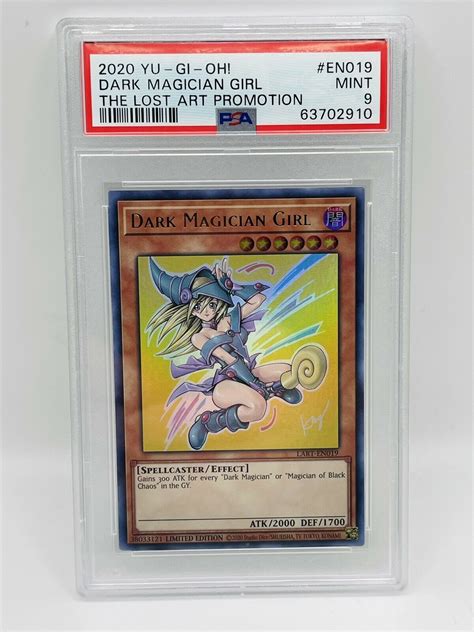 Yugioh Dark Magician Girl LART EN019 Graded PSA 9 MINT Ultra Rare Lost