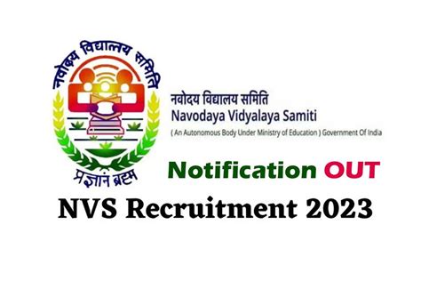 Nvs Teaching Recruitment 2023 Notification For 321 Posts All Jobs For You