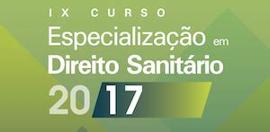 Especialização em Direito Sanitário inscrições abertas