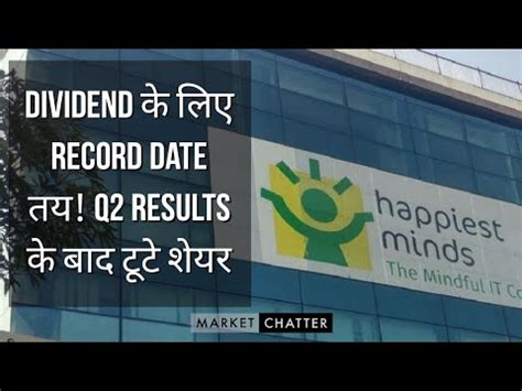 Dividend Record Date Happiest Minds Share Latest News