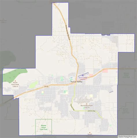 Map of Yucca Valley town - Thong Thai Real