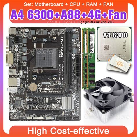 ⚡️bundle：a88 Fm2fm2 Motherboard Amd A4 5300 A4 6300 A6 6400k A6